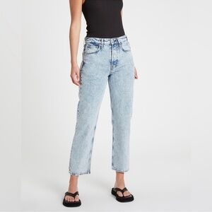 Rag & bone Maya high rise ankle slim jeans womens 24 acid wash Belmar blue denim